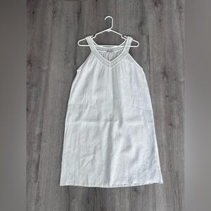 White Terzo Millennto Italian made 100% linen dress size small